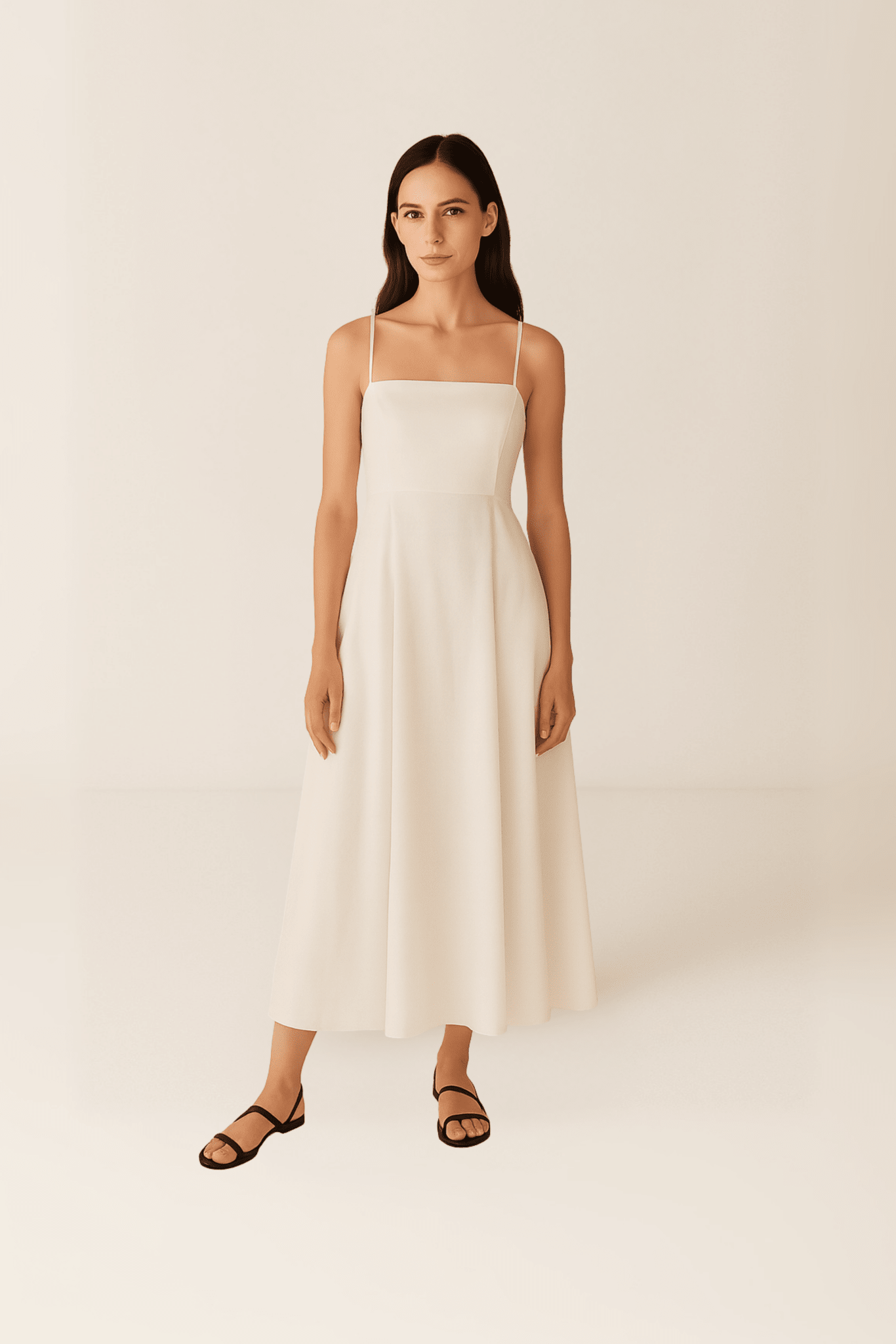 White Pati Strap Corset Dress - KNYT STUDIOS