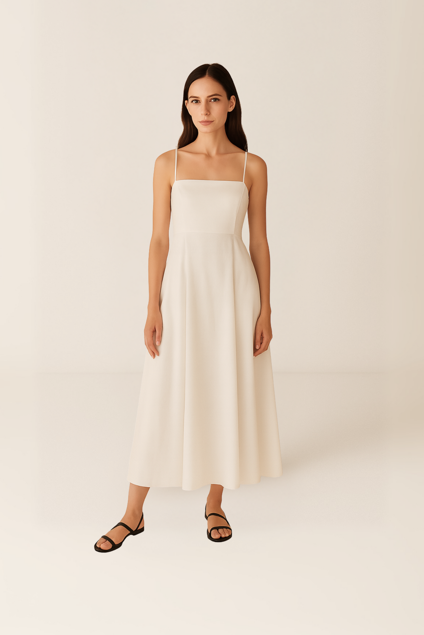 White Pati Strap Corset Dress