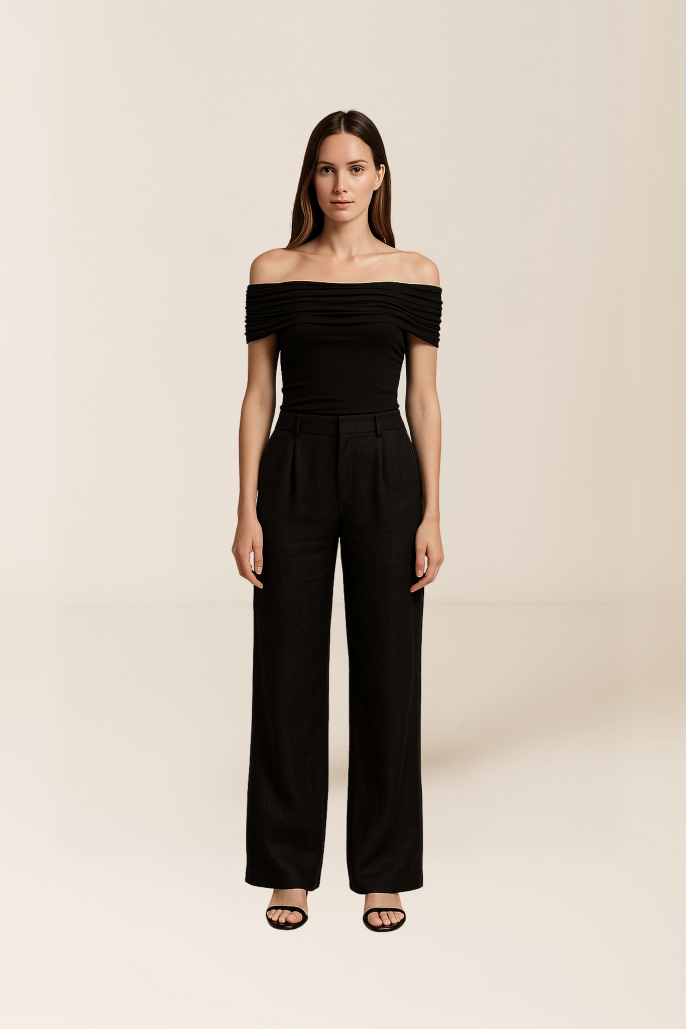 Faye Off the Shoulder Black Top