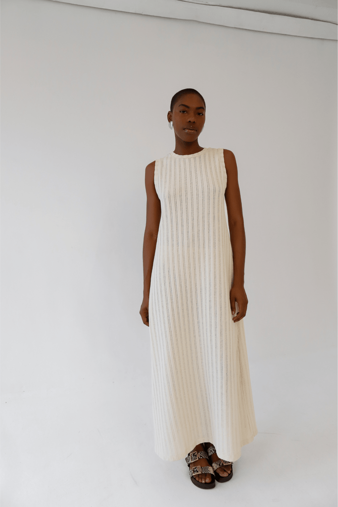 Beige Nora Dress - KNYT STUDIOS