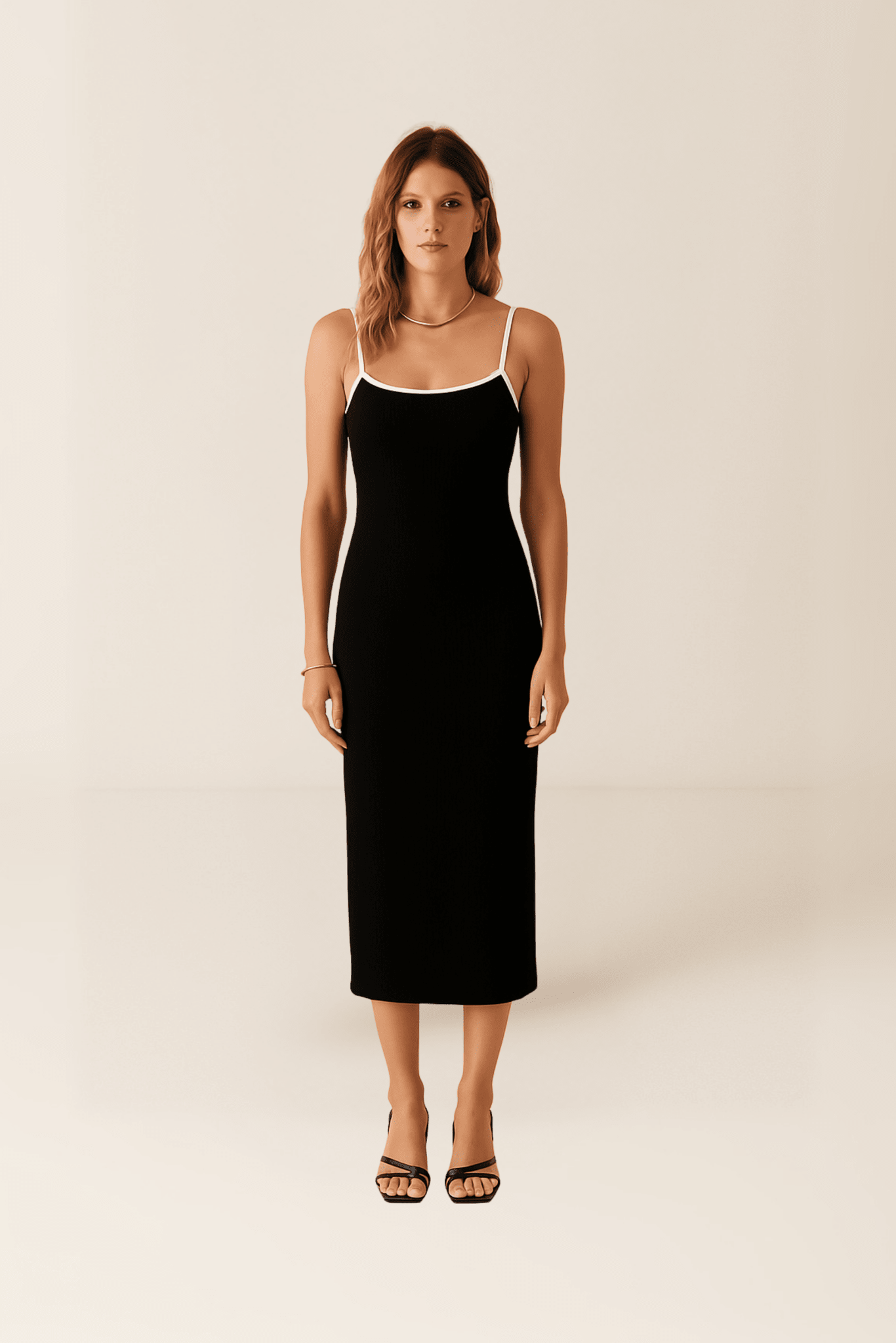 Black Bicolor Maxi Dress Lili - KNYT STUDIOS