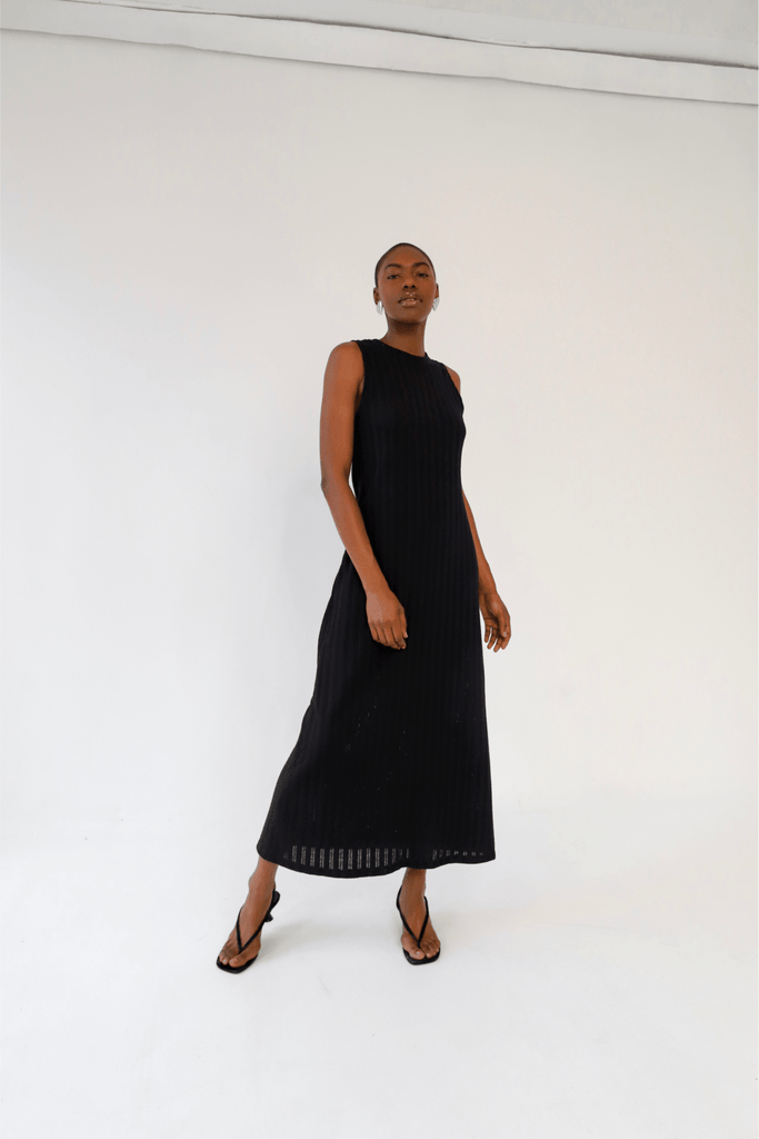 Black Nora Dress - KNYT STUDIOS