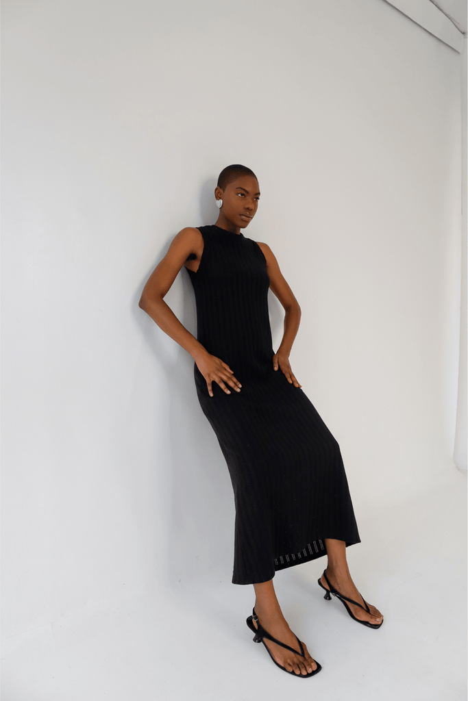 Black Nora Dress - KNYT STUDIOS