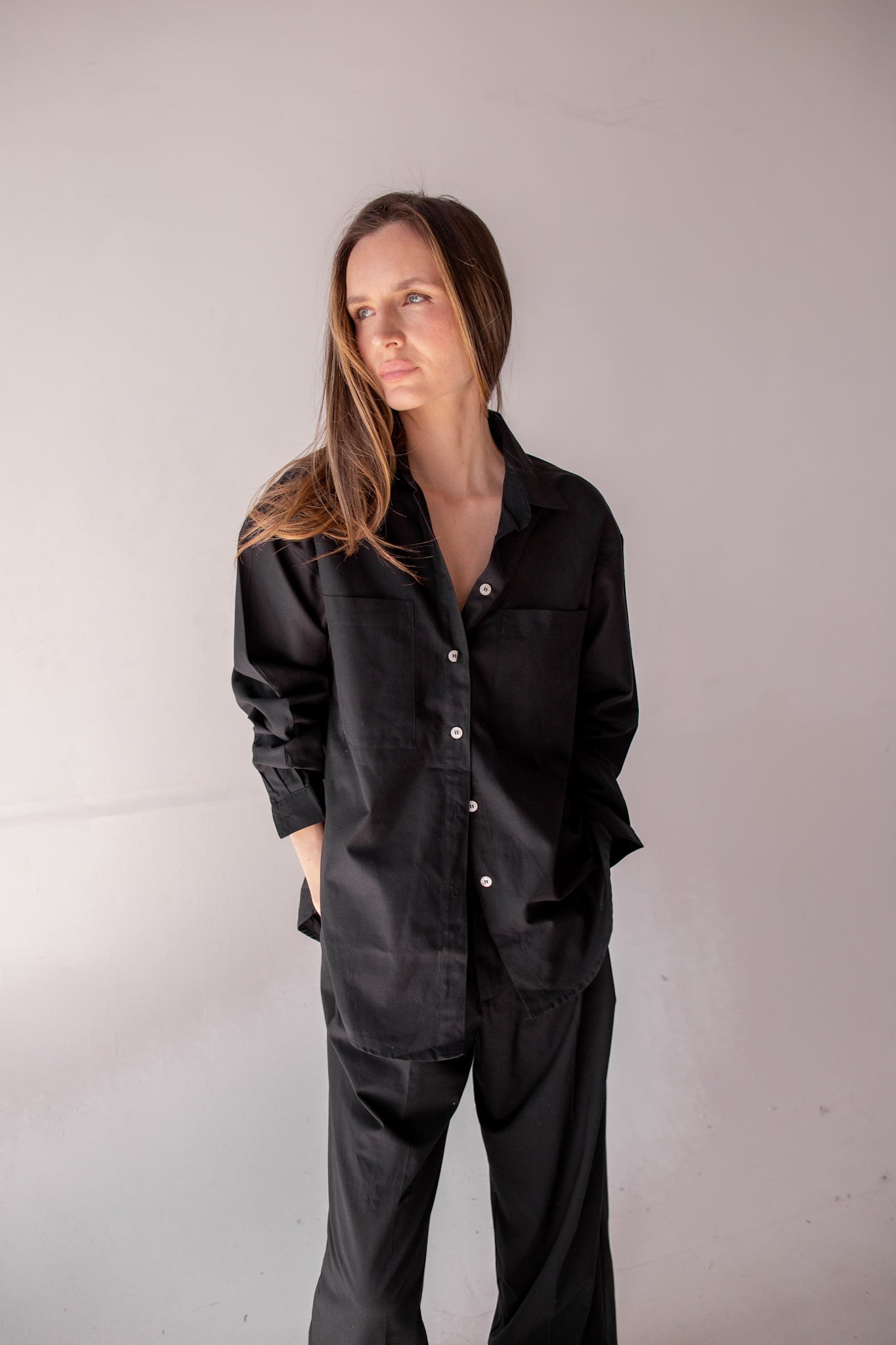 Black Vera Shirt - KNYT STUDIOS