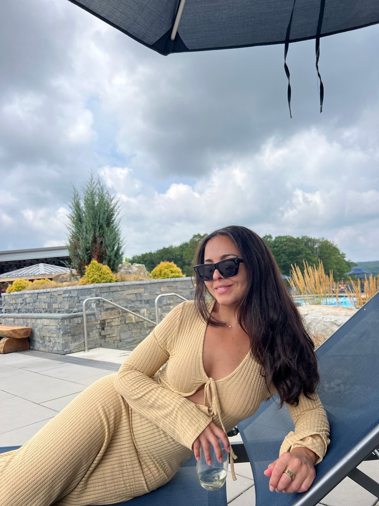 Camel Long Sleeve Aria Dress - KNYT STUDIOS