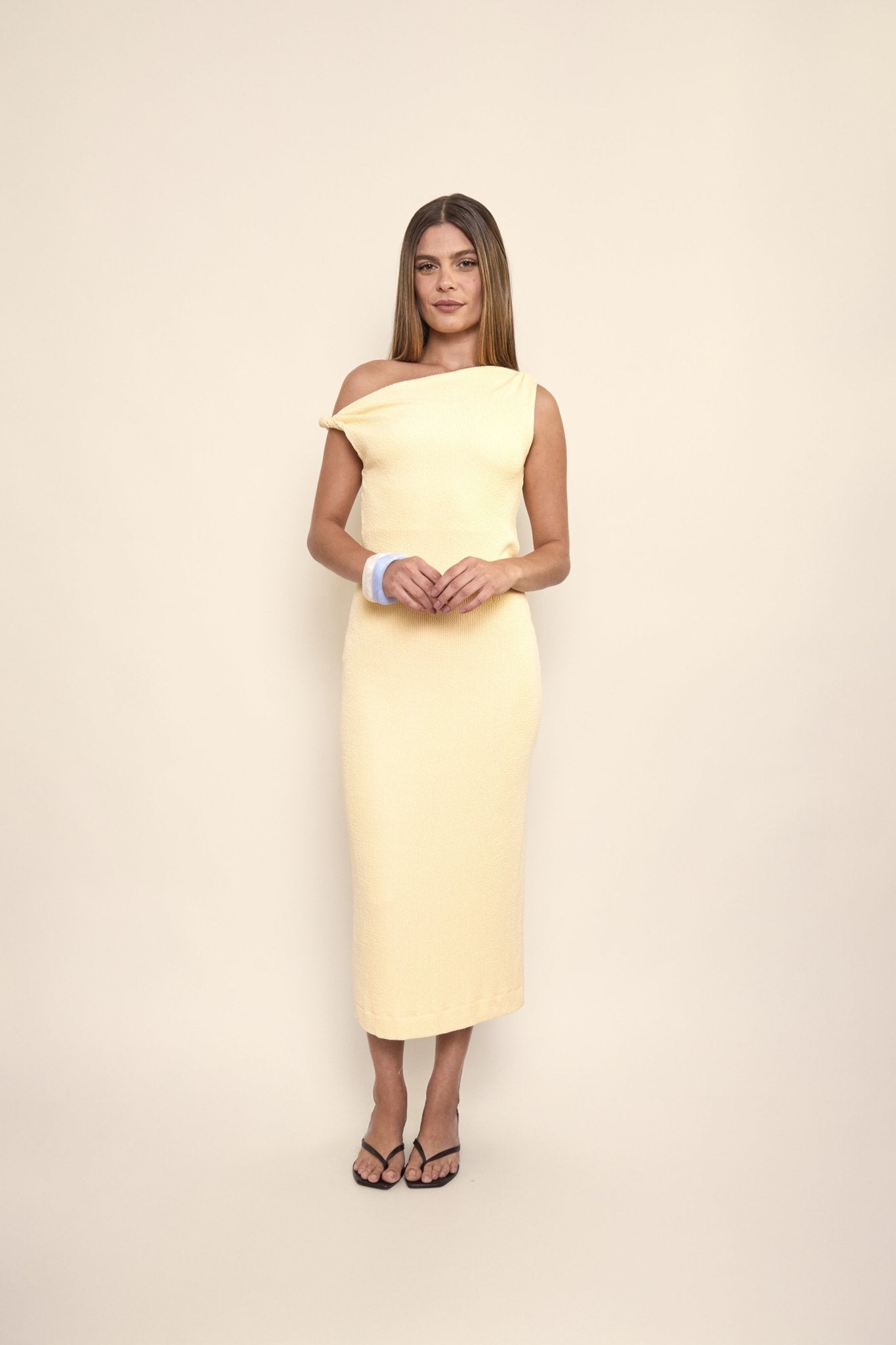 Farah Dress in Butter - KNYT STUDIOS