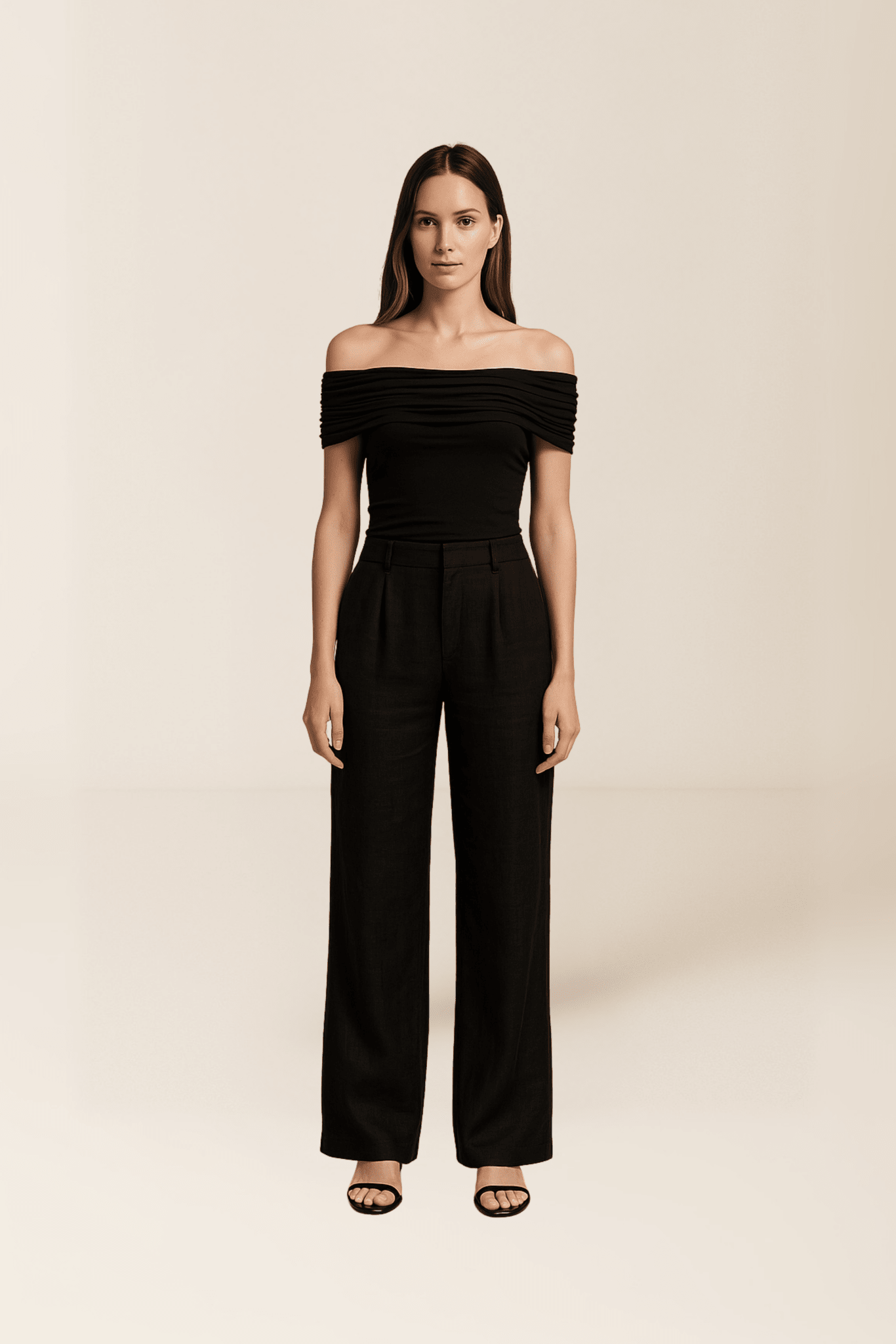 Faye Off the Shoulder Black Top - KNYT STUDIOS