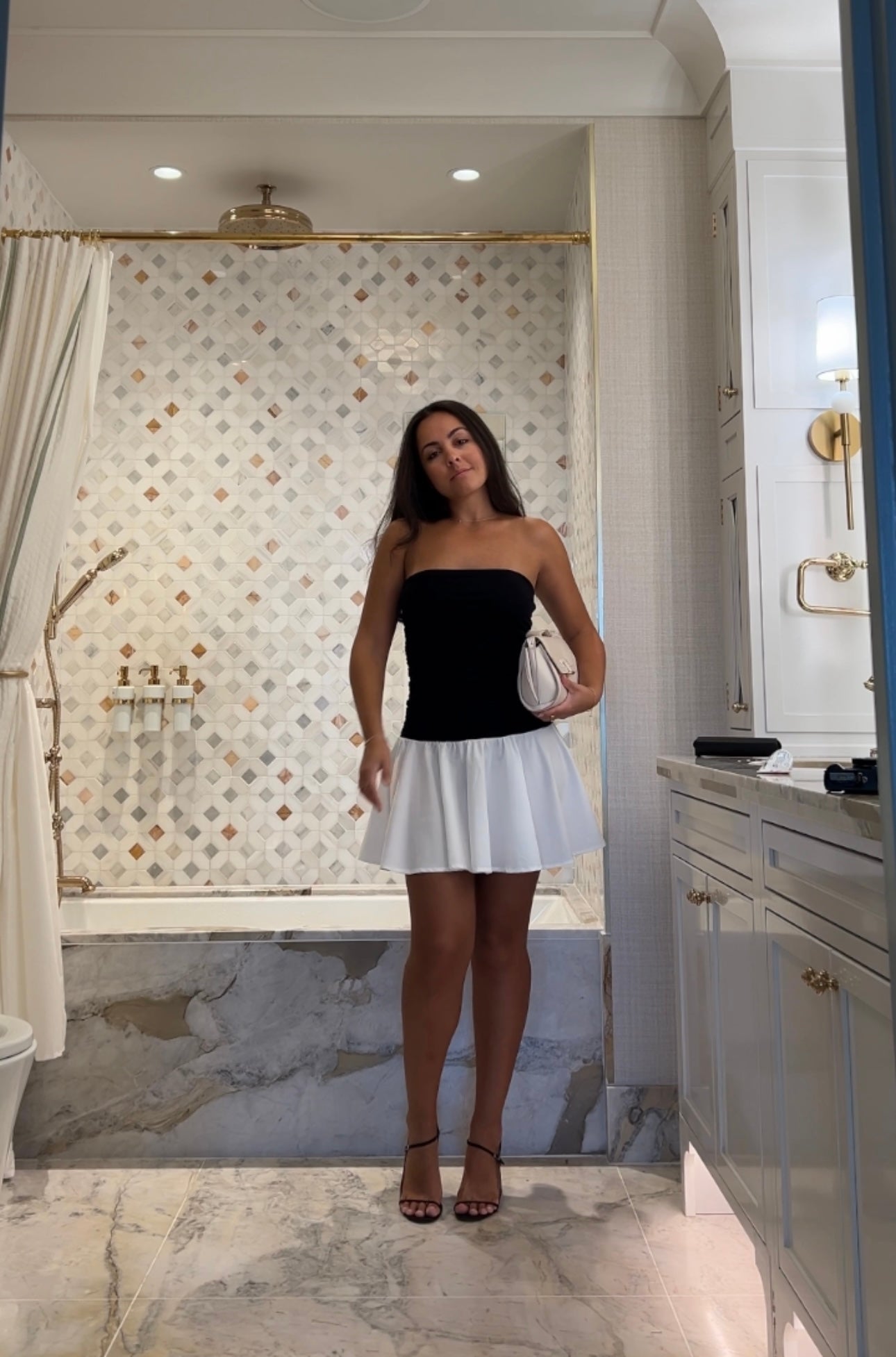 Julie Strapless Dress Bicolor - KNYT STUDIOS
