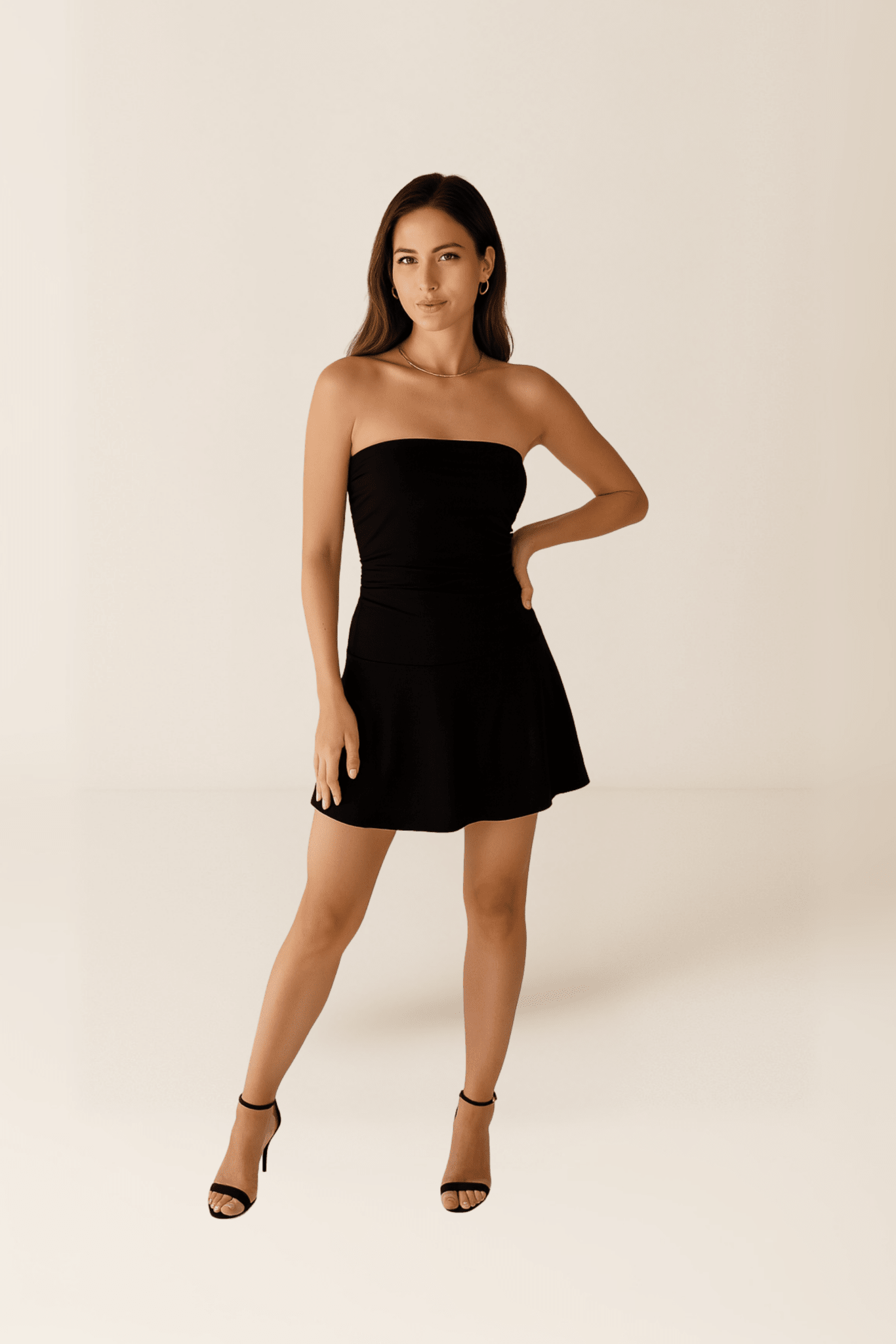 Julie Strapless Dress Black - KNYT STUDIOS