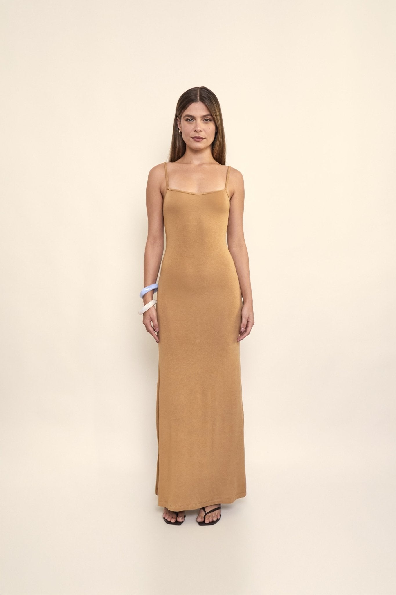 Sophie Dress in Camel - KNYT STUDIOS