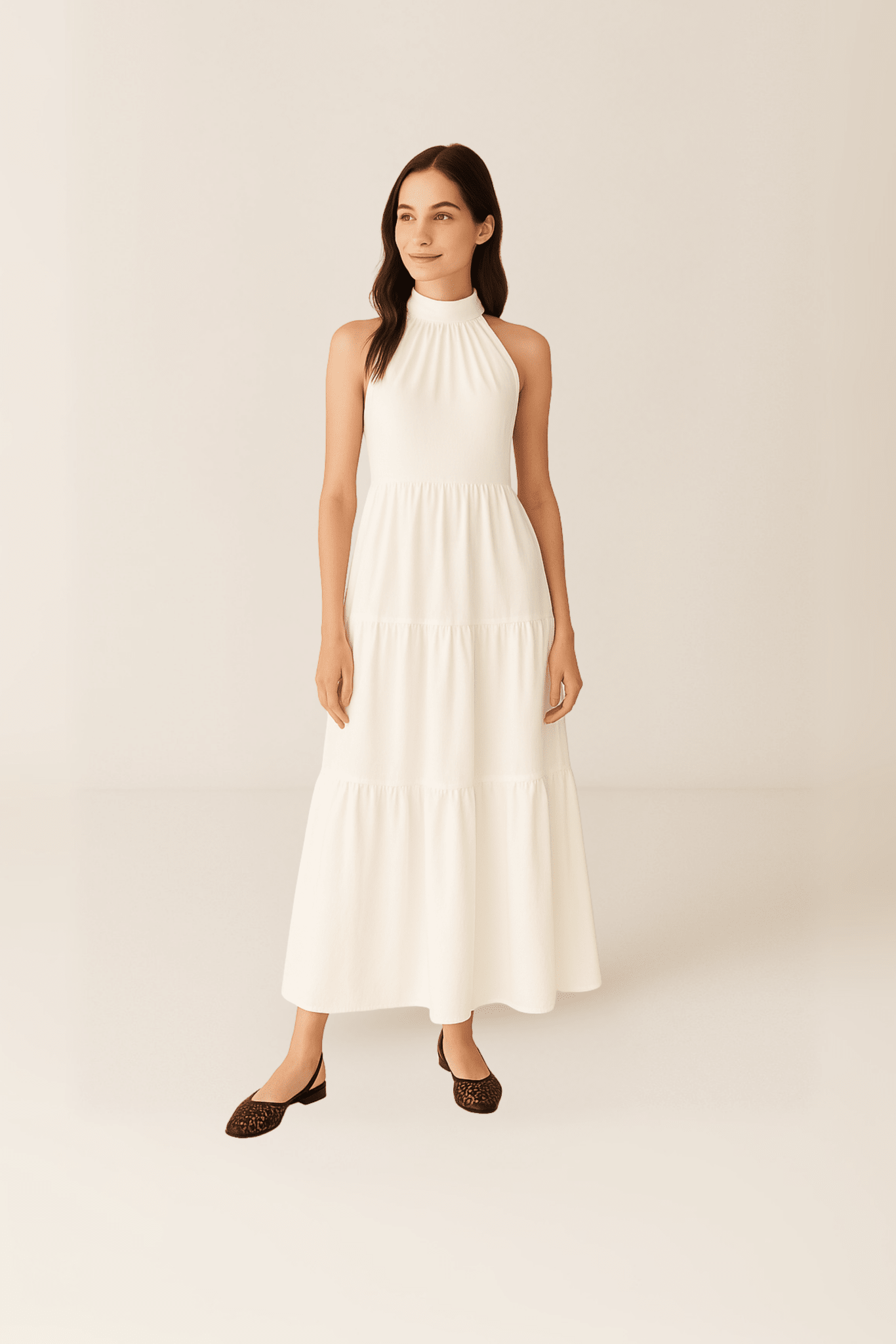 White Maria Dress - KNYT STUDIOS