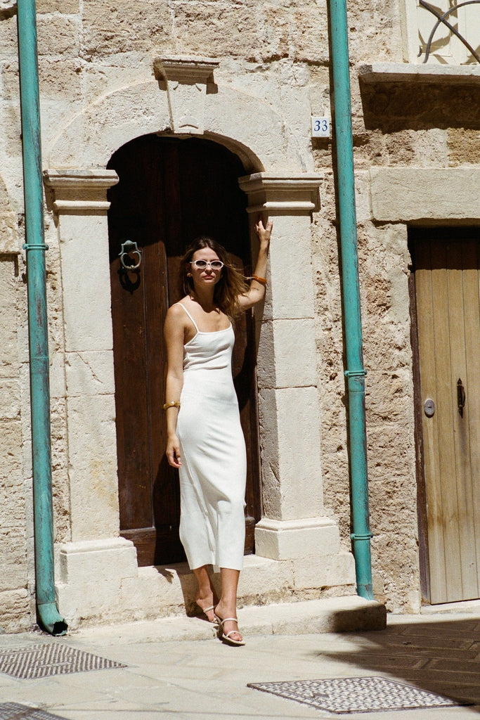 White Maxi Dress Lili - KNYT STUDIOS