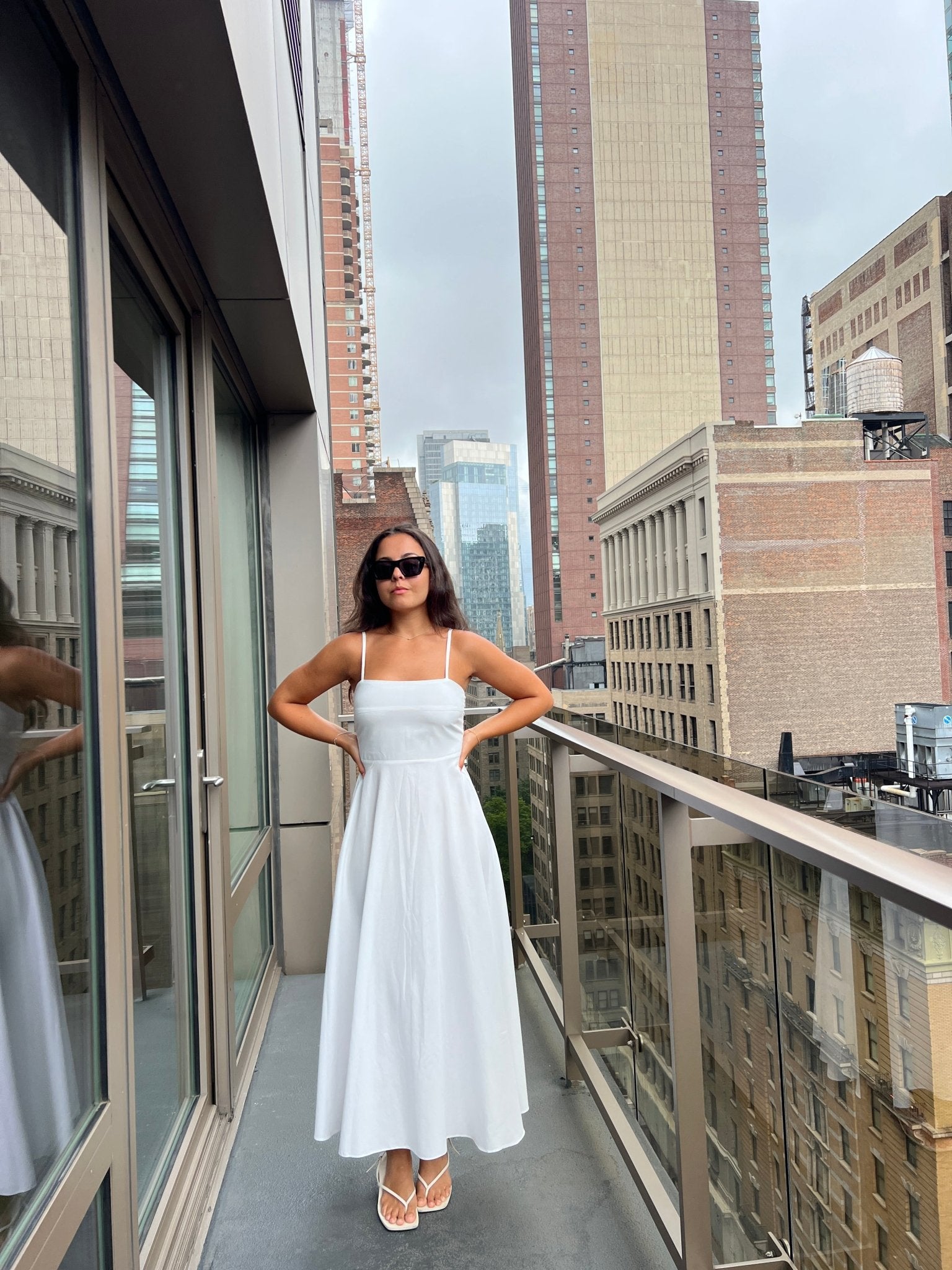 White Pati Strap Corset Dress - KNYT STUDIOS